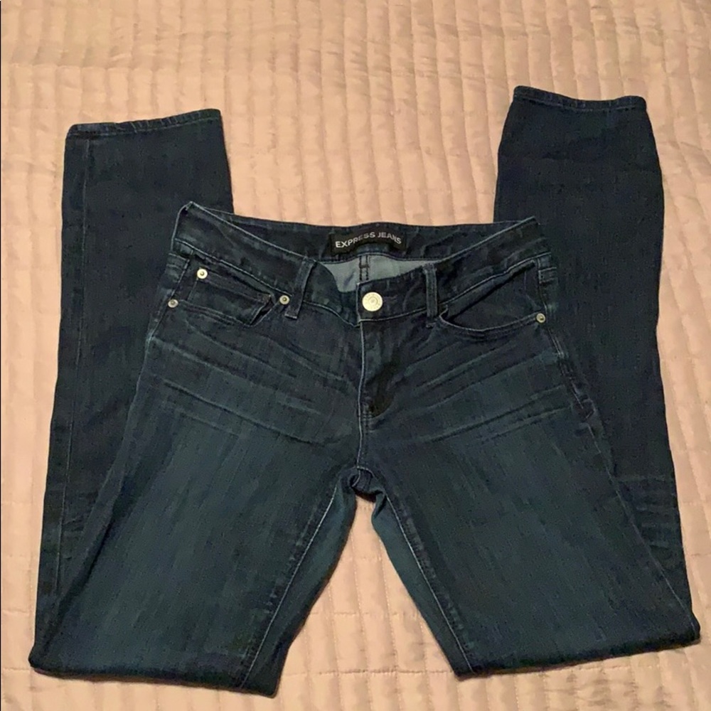 Express straight leg denim jeans